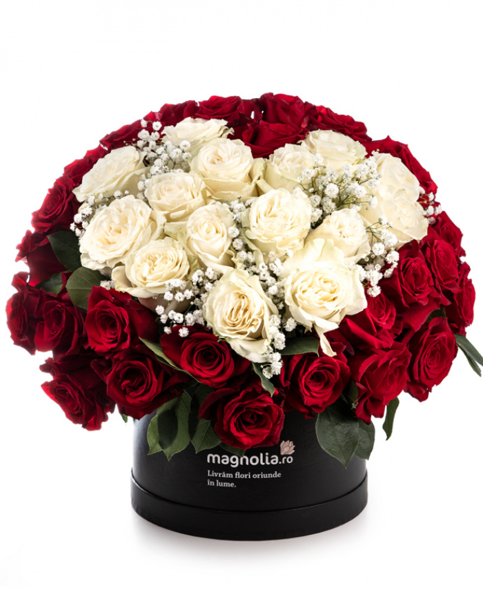 ”I love you” box of roses – imaginea 1