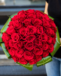 Bouquet with 49 red roses – imaginea 3