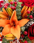 Pumpkin arrangement with lilies – imaginea 2