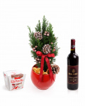 Christmas tree decorated with conifer cones – imaginea 1