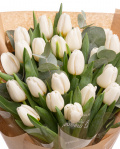White tulip bouquet – imaginea 2