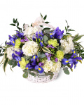 Hydrangea and iris basket – imaginea 1