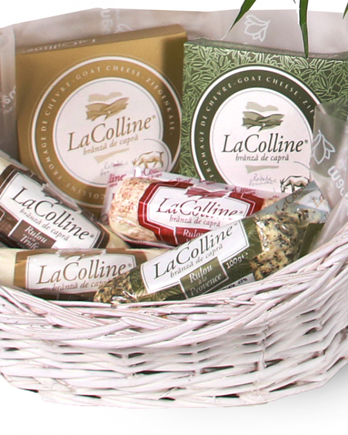 Gift basket and flower bouquet – imaginea 3