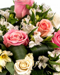 Rose bouquet and cheese box