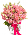 Bouquet of pink roses – imaginea 1