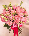 Bouquet of pink roses – imaginea 3