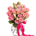 Buchet cu trandafiri roz