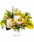 Buchet cu orhidee Cymbidium și hortensii – imaginea 1