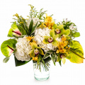 Buchet cu orhidee Cymbidium și hortensii