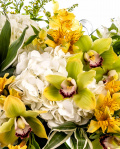 Buchet cu orhidee Cymbidium și hortensii – imaginea 2