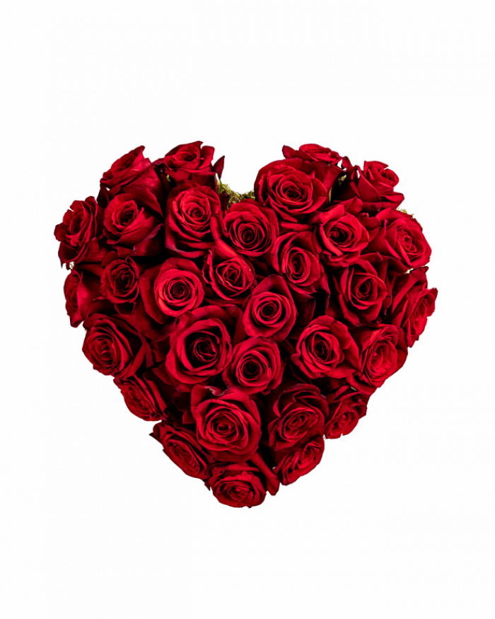 Red rose heart arrangement – the image 2