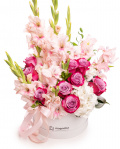 Arrangement with Gladioli and Hydrangeas
