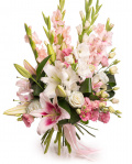 Bouquet of gladioli and lilies – imaginea 1