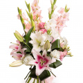 Buchet cu gladiole și crini