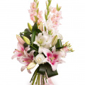 Buchet cu gladiole și crini