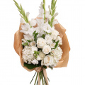 Buchet cu gladiole albe