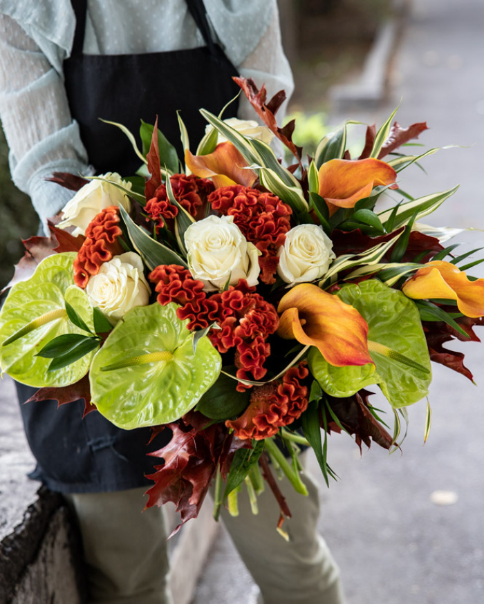Buchet cu frunze ruginii