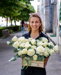 White rose arrangement
