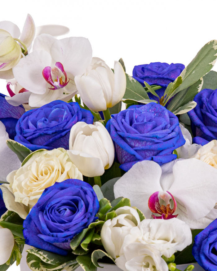 Aranjament floral „Blue Harmony” – imaginea 2