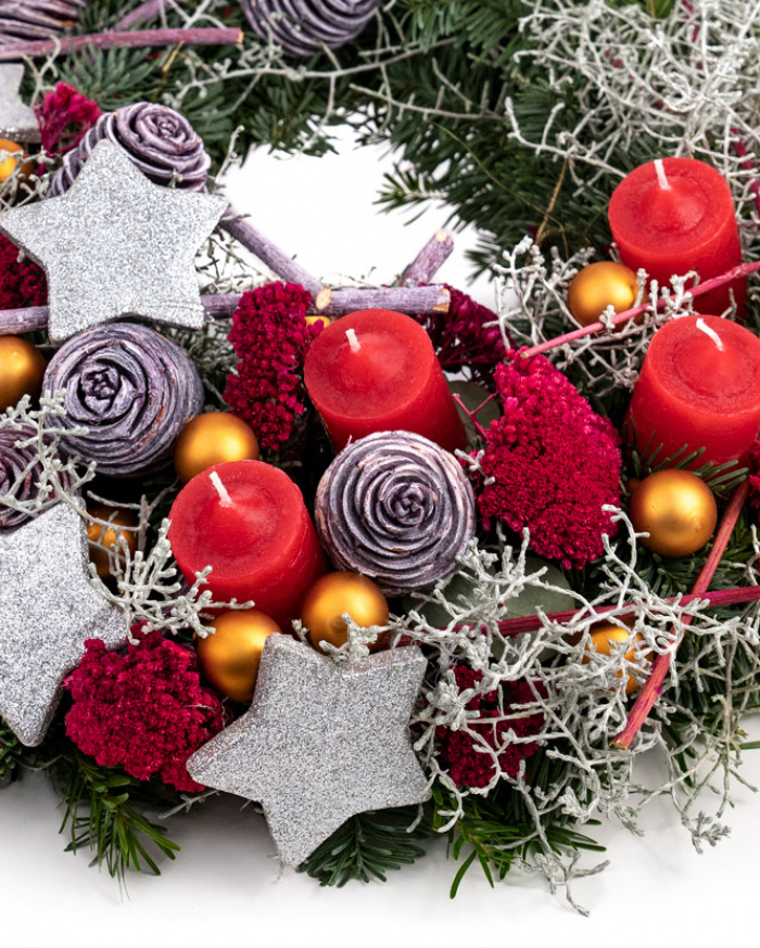 Wreath with silver stars – imaginea 2