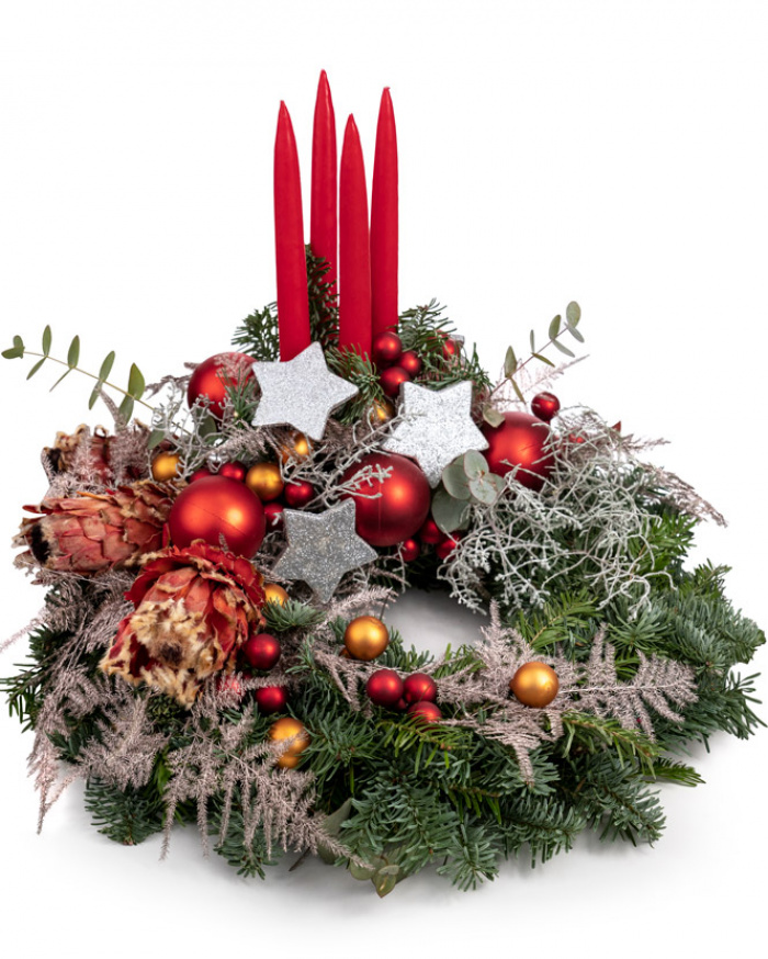 Table wreath with candles – imaginea 1