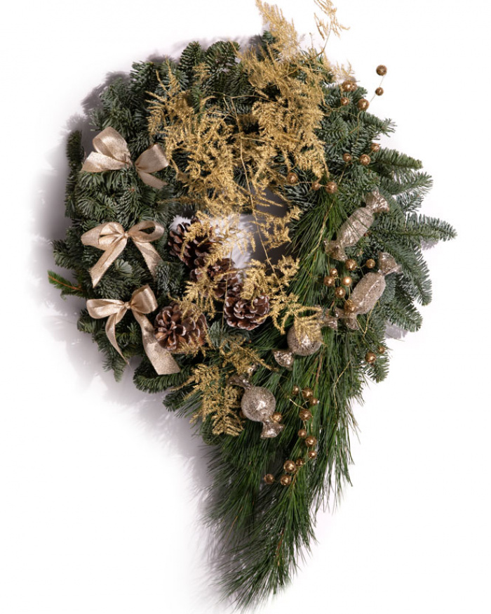 ”Fancy Christmas” door wreath – imaginea 1