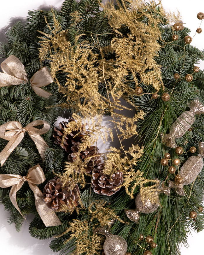 ”Fancy Christmas” door wreath – imaginea 2