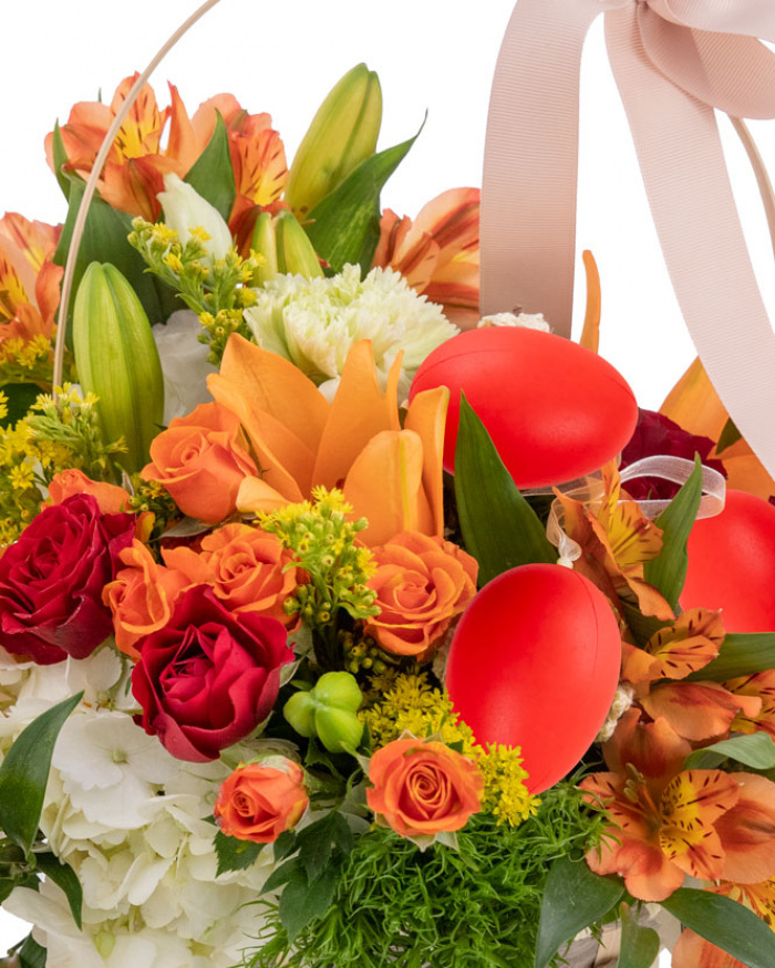 „Good energy” Easter flower basket – imaginea 2