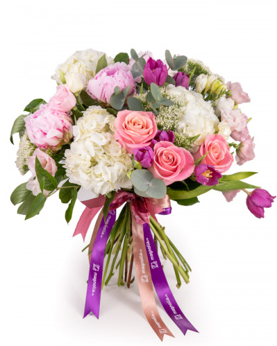 Buchet cu bujori „Soft Pink”