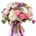 Buchet cu bujori „Soft Pink”