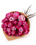 ”Mystery” Purple Rose Bouquet – imaginea 1