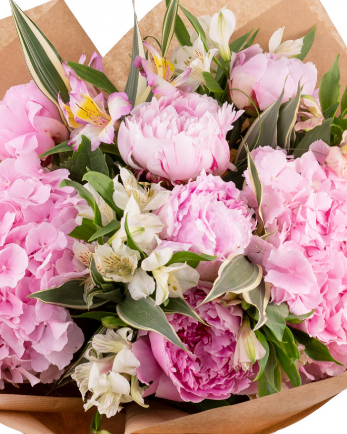 Buchet cu bujori și hortensii „Pink Fantasy” – imaginea 2