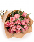 ”Hermosa” bouquet of pink roses – the image 1
