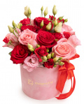 ”Pink Passion” arrangement with red and pink roses – imaginea 1
