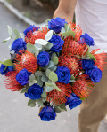 Buchet cu trandafiri albaștri „Blue Heaven” – imaginea 3