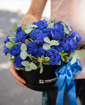 Aranjament trandafiri albaștri „Royal Blue” – imaginea 3