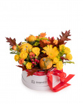Roses and ornamental pumpkins box – the image 1