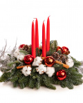 Christmas arrangement with candles – imaginea 1