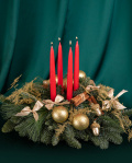 Aranjament de Advent cu lumânări și accesorii – imaginea 3