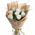 Buchet trandafiri albi