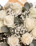 White roses bouquet with eucalyptus  – the image 2