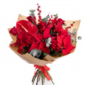 Buchet flori roșii de Crăciun