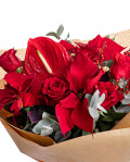 Buchet flori roșii de Crăciun – imaginea 2