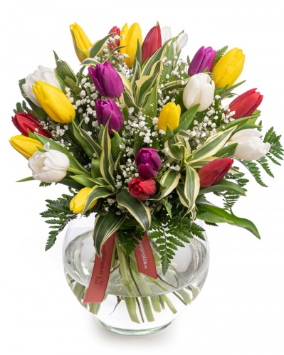 Buchet lalele multicolore „Happiness"