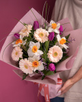 "Spring Blossom" Daffodils and tulips bouquet – imaginea 3