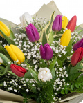 Buchet lalele multicolore „Happiness" – imaginea 2