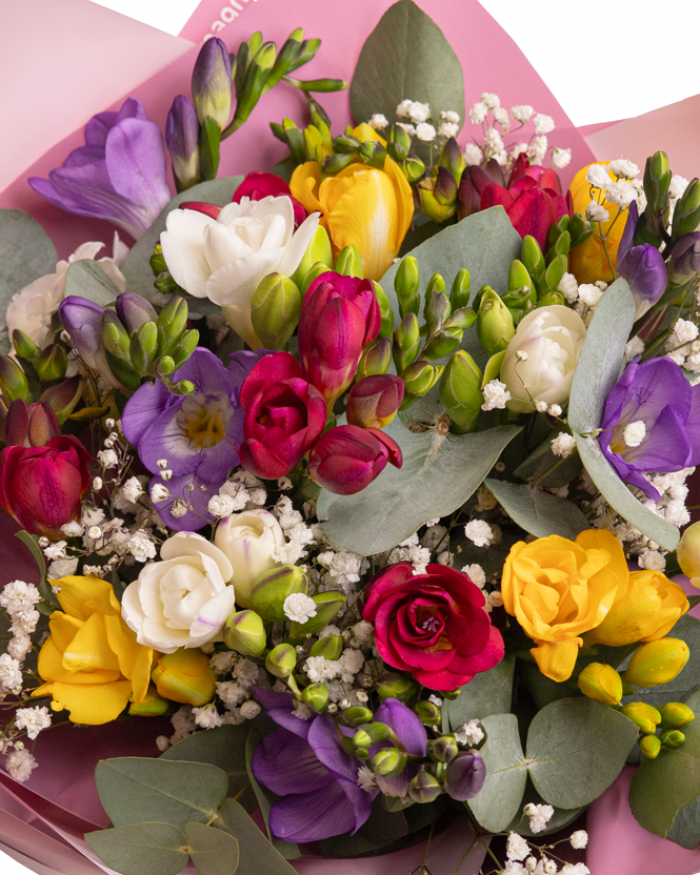 Buchet frezii colorate "Spring Elixir" – imaginea 2