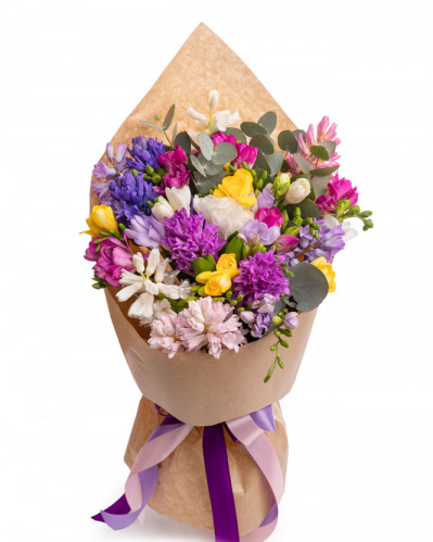 Buchet zambile și frezii "Parfum de fericire"