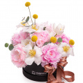 Aranjament floral cu bujori și lalele „Esența Fericirii"