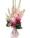 Gladioli and rose bouquet – the image 1